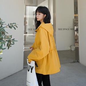 196现货 短外套风衣女 A126柠檬黄 P135 控188图片