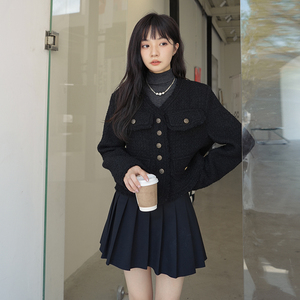 196现货 小香风毛呢短外套 30%羊毛 A150新款 P125 控178图片