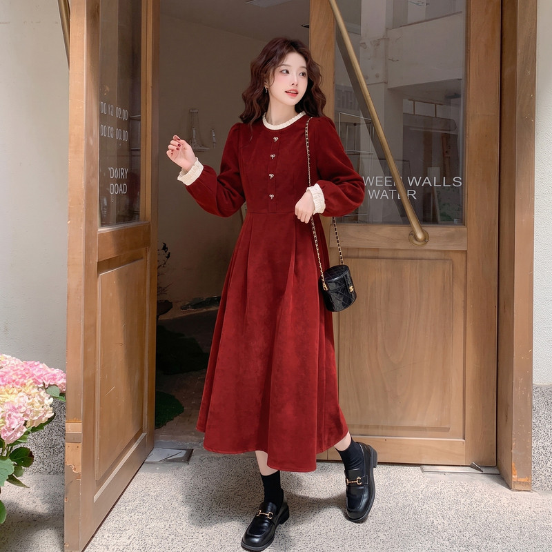 现货新款红色连衣裙女裙子2C512-906-P130-K188,女装连衣裙,昱喆服饰
