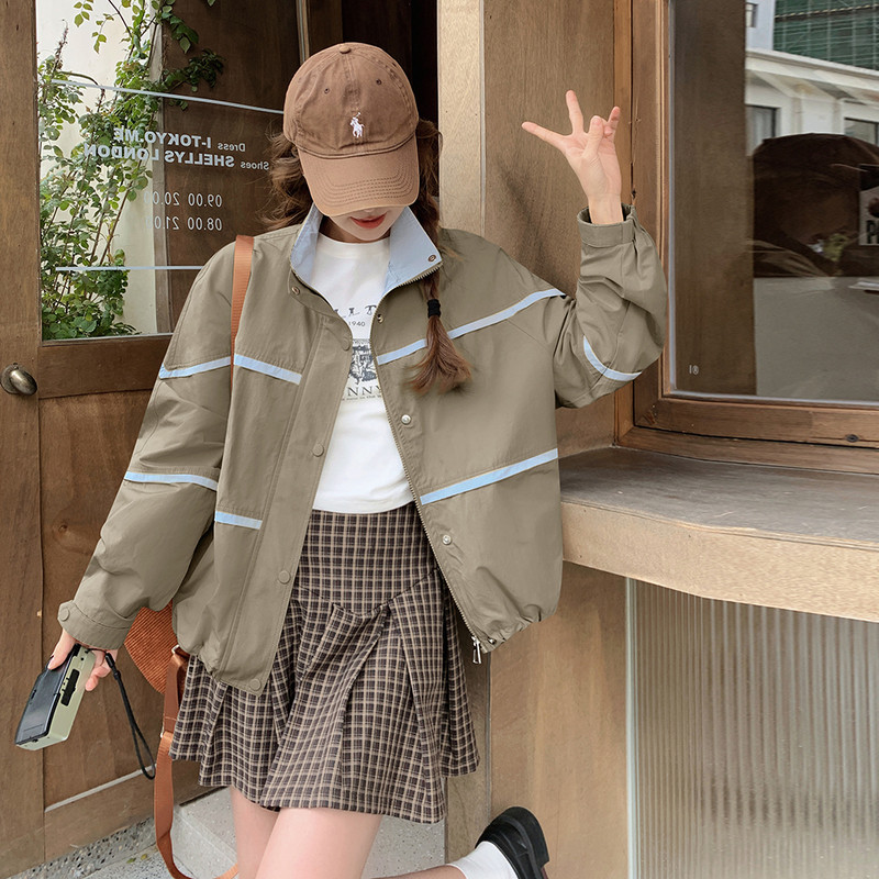 现货2C512春拼色短外套956LS新款P140控198,女装短外套,昱喆服饰
