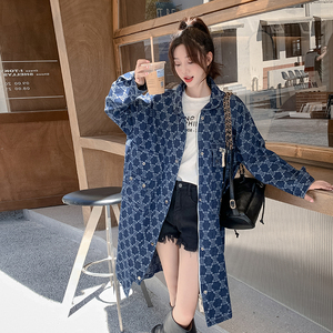 196现货 牛仔外套风衣女 6688骨头花新款 P145 控198图片