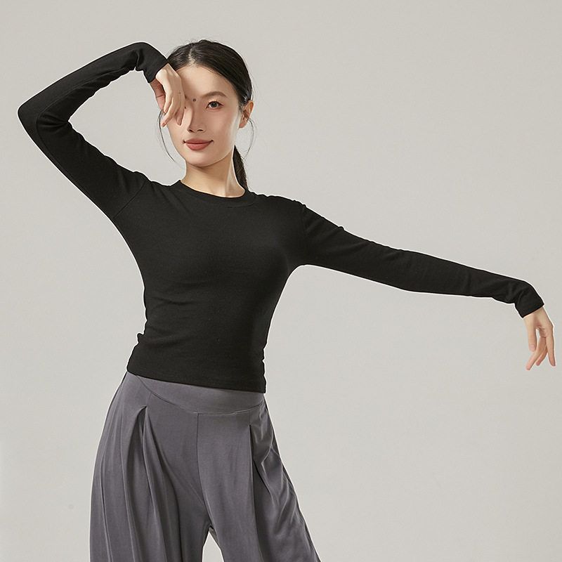 基础款圆领现代舞练功服春古典
