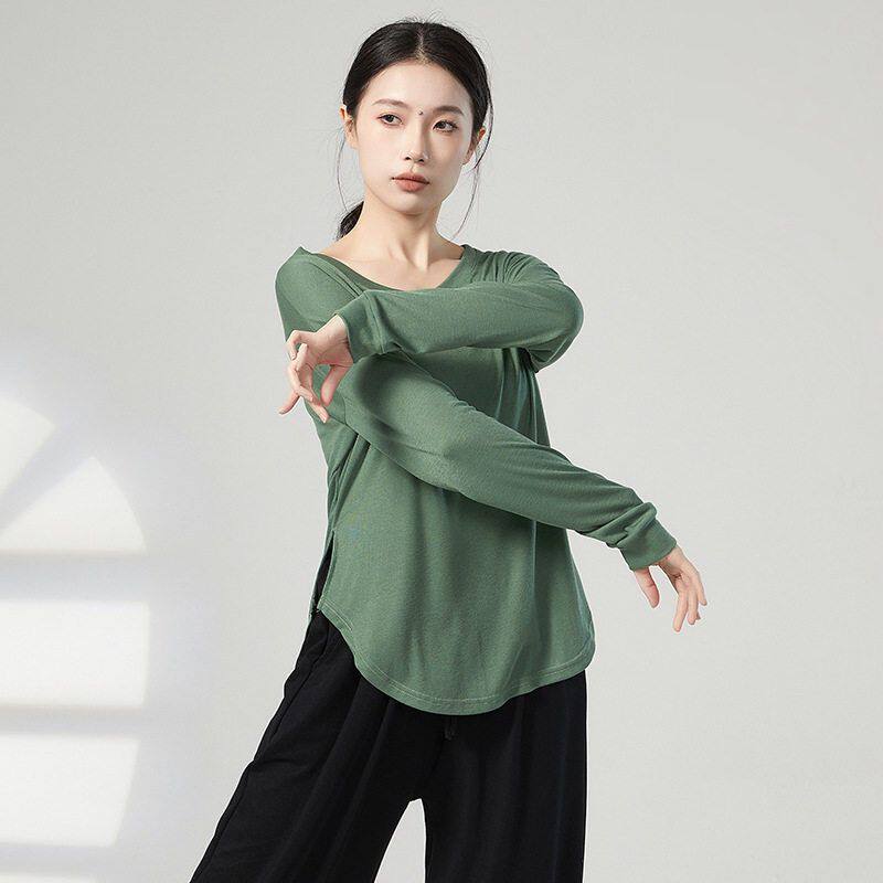 拉丁舞现代舞圆摆宽松上衣古典舞舞蹈演出服中国舞艺考练功服装女