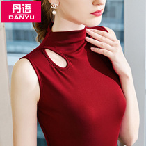 Spring and summer new half high collar cotton Latin Dance Top national standard modern dance sleeveless vest dance training dress female