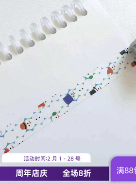 现货 mt 限量版 和纸胶带 遮蔽 雪人图案 手帐MT01K1318