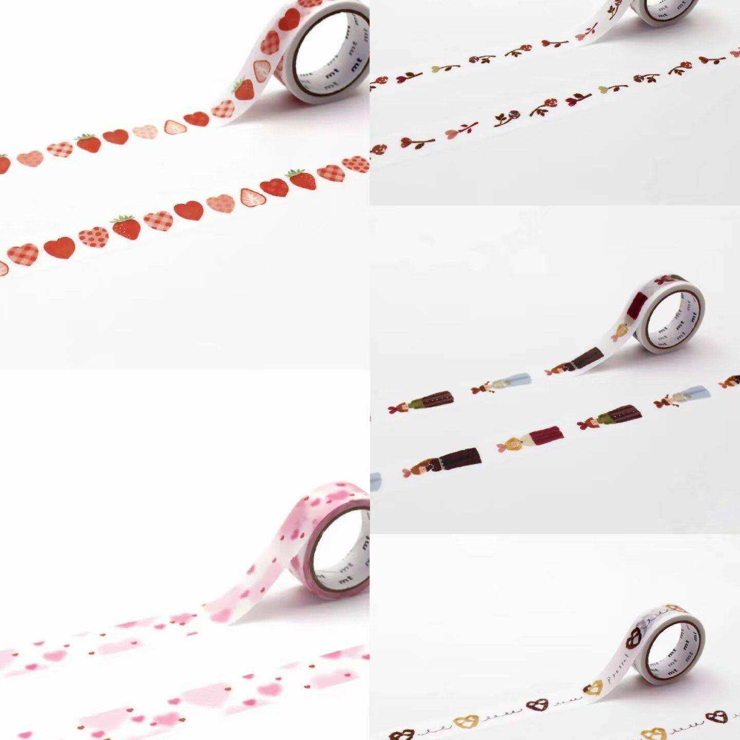 现货 MT限定 和纸胶带 心斋桥展 樱桃 草莓 心型 手账贴纸