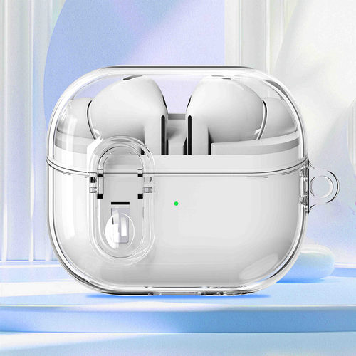 透明Galaxy Buds3蓝牙耳机套buds3pro带开关防摔保护套锁扣式buds3耳机壳Buds3 pro软壳简约个性Buds3 FE软壳