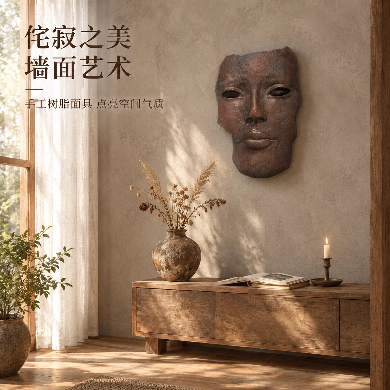 现代抽象人物雕塑壁饰客厅餐厅