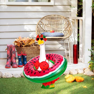 夏威夷门廊鹅装夏季比基尼泳圈鹅装适合23“鹅雕像 Goose Outfits