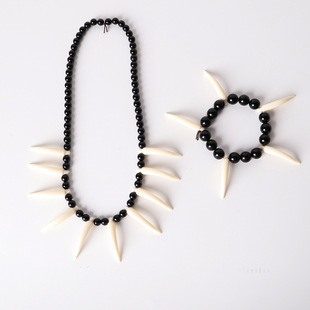 印第安人野人项链万圣节土著人野人项链cos装饰道具饰品情侣挂件