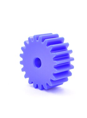 蓝色尼龙齿轮 3模数12齿-10y0齿 塑料正齿轮 机械传动 圆柱直齿轮