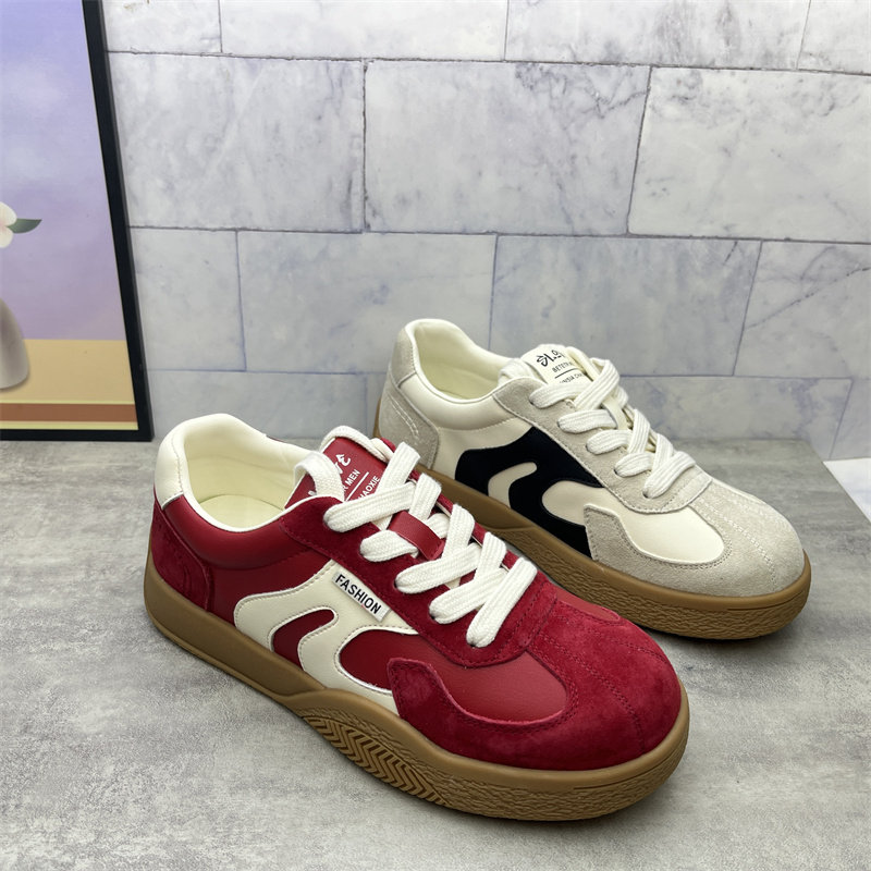 撤柜断码处理女鞋2026春季新款时尚休闲运动系带平底百搭德训女鞋,女鞋,德训鞋,淘宝优惠券,粉丝福利购,淘宝优惠卷