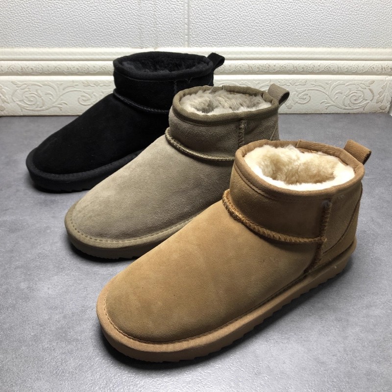 撤柜断码处理真皮女鞋2025年冬款韩版时尚舒适百搭圆头加绒雪地靴