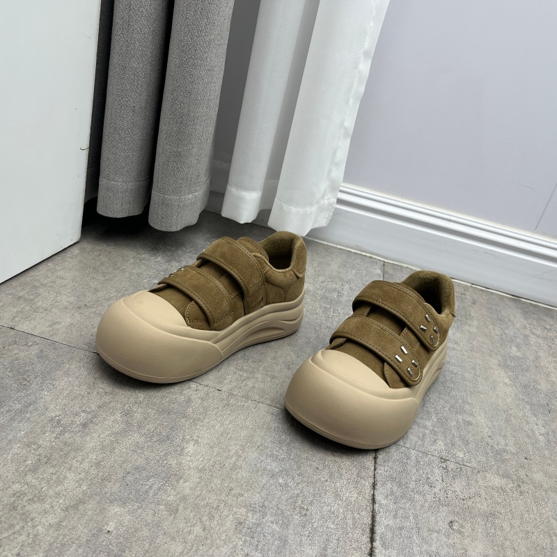 撤柜断码处理女鞋2025冬季新款时尚魔术贴厚底松糕鞋女圆头百搭舒