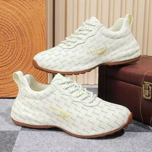 鳄鱼恤正品2026春夏系列手工定制百搭男鞋增高鞋运动休闲鞋EY1209