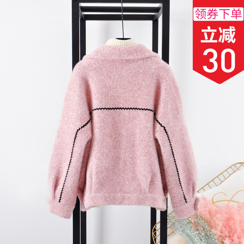 水貂绒外套女短款宽松155小个子秋冬网红小清新黄金貂毛衣开衫|ruв категории Женская одежда, свитер - от Buy2taobao.com для оказания профессиональной услуги покупки агента Taobao