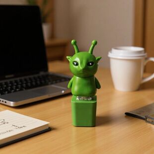 绿色外星猫哈基米小曲语音发声钥匙扣搞怪挂件网红爆款玩具学生党