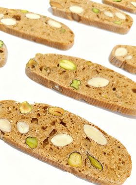 意式脆饼biscotti巴旦木开心果核桃果干 不加油微糖健康代餐