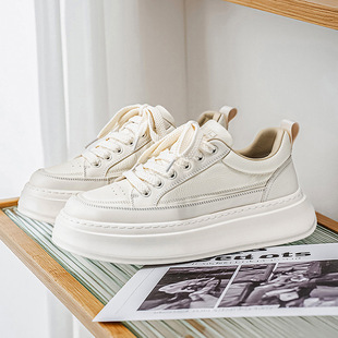 2026春季 学生百搭休闲运动板鞋 新款 厚底增高小白鞋 舒适轻 男士 男鞋