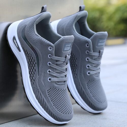 夏季健步鞋男士软底轻便运动鞋中老年跑鞋网面透气防臭防滑休闲鞋