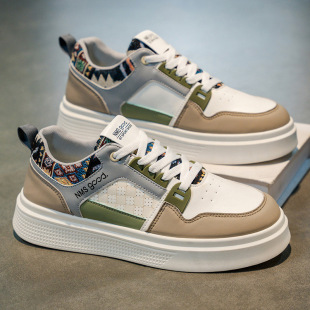 透气小白鞋 新款 子男款 学生小众皮面休闲运动板鞋 春季 老爹潮鞋 男鞋