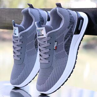 男鞋春季透气防臭网面鞋男款休闲运动跑步鞋软底防滑耐磨工作鞋男