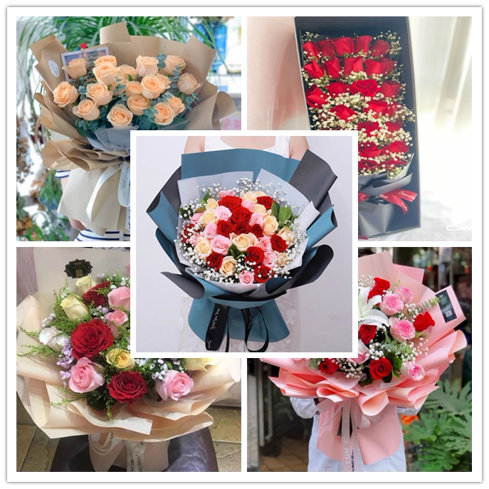 214送女朋友情人生日混搭粉红玫瑰汕尾市城区海丰县同城速递鲜花