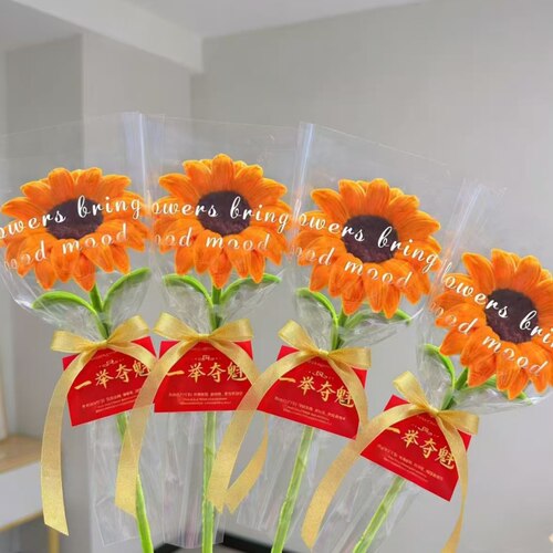 中高考礼品扭扭棒diy一举夺魁材料包大号向日葵【送包装袋+卡片】