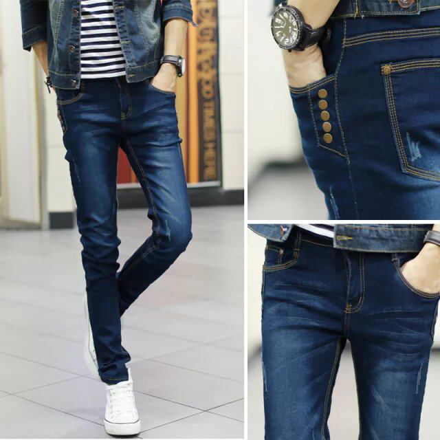 Jeans pour adolescent pieds Slim pour Quatre saisons - Ref 1465925 Image 1