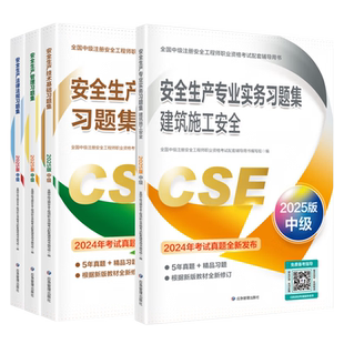 2025新版 4本套中级注安师考试用书历年真题习题库 中级注册安全工程师教材配套习题集 建筑施工安全
