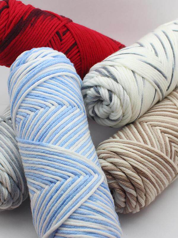 LOVERS COTTON HANDMADE DIY WEAVING TO SEND BOYFRIEND FEMALE SELF-WOVEN SCARF WOOLEN BALL THICK THREAD BALL HAND-WOVEN MILK COTTON 8 EIGHT STRANDS