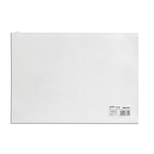 得力A5文件袋考试专用袋子透明拉边袋A4学生用中考高考文具笔收纳袋考研加厚连中三元考场适用资料防水拉链袋