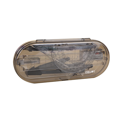 得力圆规尺子套装学生用画图工具