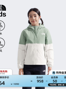 北面儿童冲锋衣女童Antora防水硬壳抓绒保暖户外TheNorthFace873R