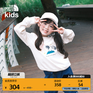 北面童装 89XU 男女儿童纯棉印花卫衣户外透气TheNorthFace