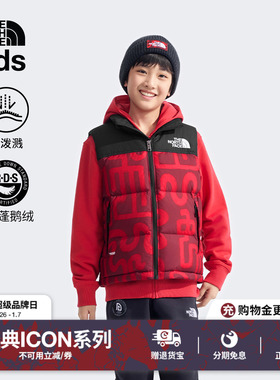 北面童装ICON儿童96 Nuptse防泼溅鹅绒羽绒马甲TheNorthFace|8A4B