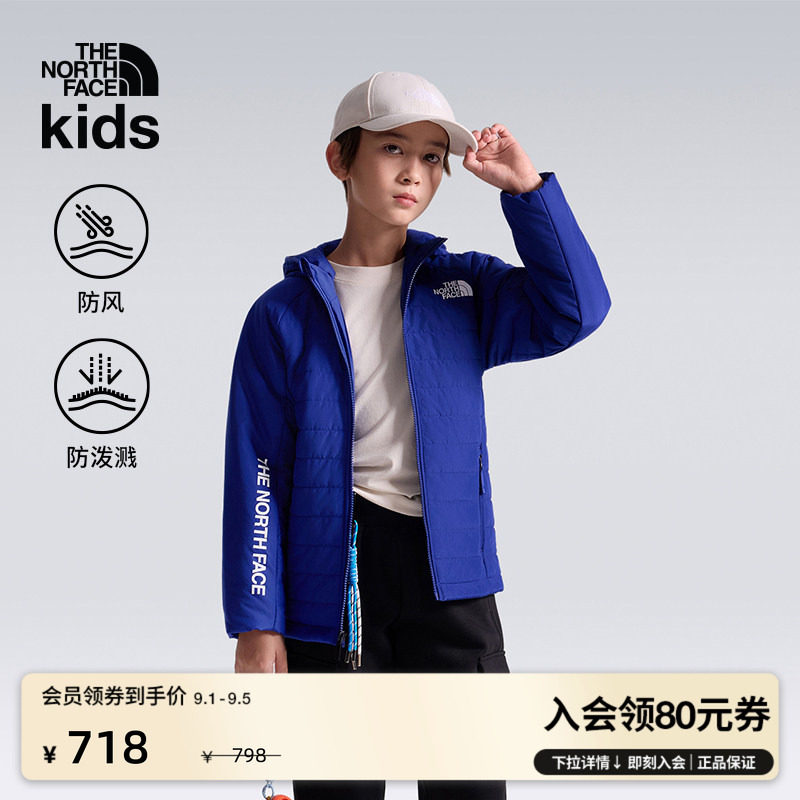 北面儿童防泼水夹棉外套图片