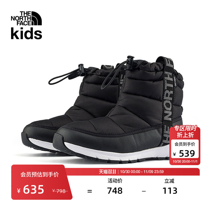 北面儿童保暖鞋THERMOBALL中帮防水男女童冬款TheNorthFace|5LXJ