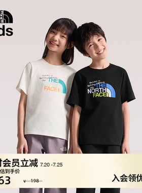 北面儿童短袖T恤男女童纯棉运动户外透气新款TheNorthFace