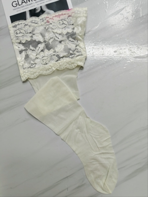 德国Kunert旗下Hudson缎感光泽Glamour 20D防滑15cm宽蕾丝长筒袜