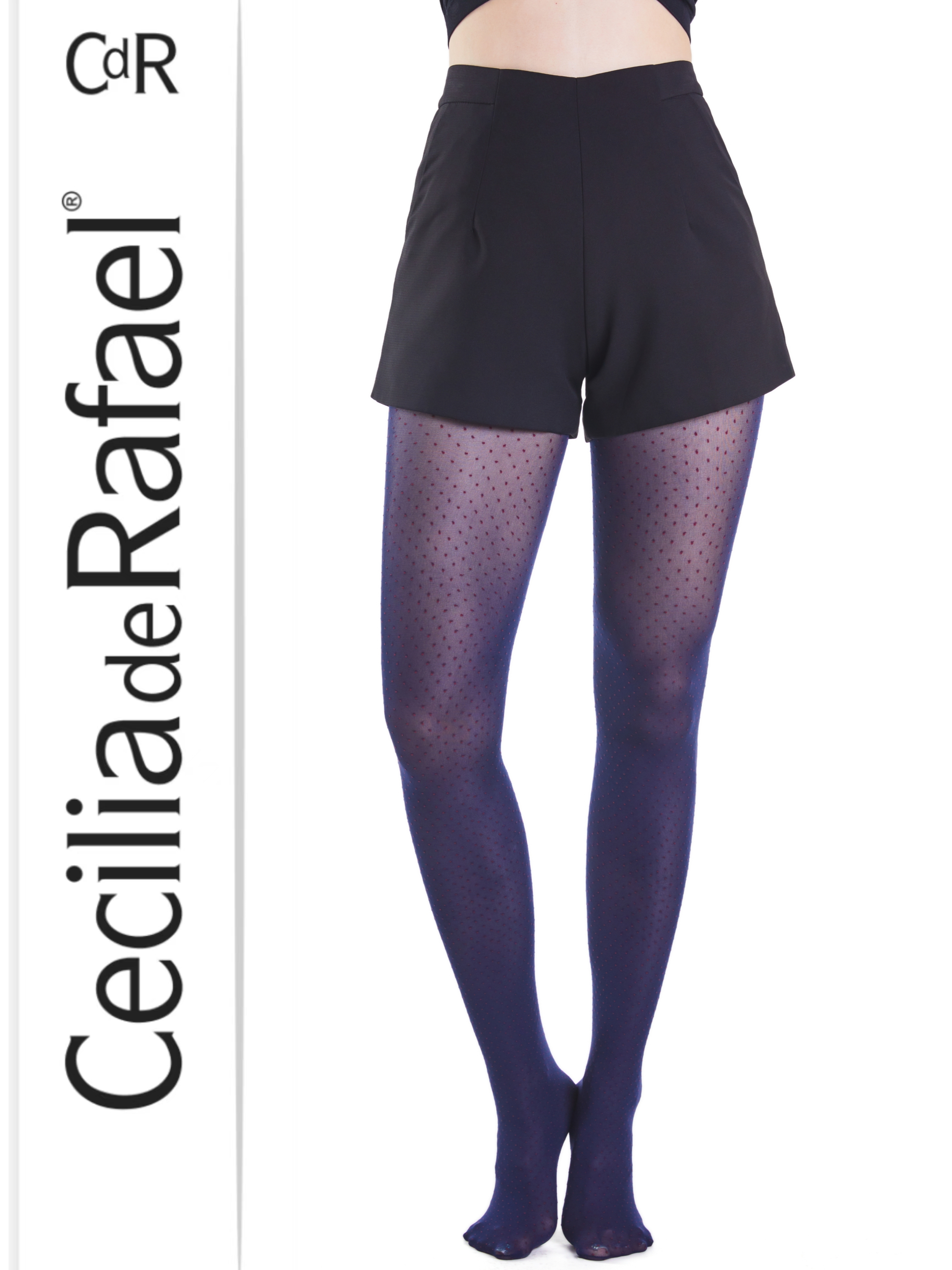 停产限量西班牙CdR子品牌 LOLA 60D 天鹅绒波点时尚连裤袜59491