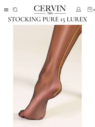 法国Cervin pure luxer 15D窄边亮丝背线纯尼龙无弹力吊带袜T0-T6