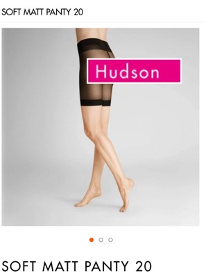 Kunert 子品牌Hudson Soft matt panty 20D 天鹅绒哑光黑色三分裤