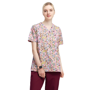 安诺手术服印花洗手衣手术室医生服护士服男女款手术衣隔离衣