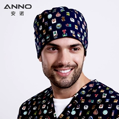 Anno in polyester nắp Bác sĩ phẫu thuật y tá cap y tá cap Thích hợp thở mái tóc ngắn màu xanh dấu vòm nhỏ