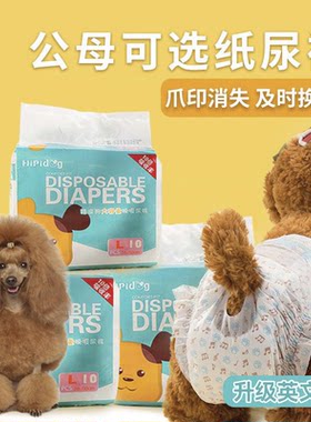 适用巨形迷你贵宾狗狗纸尿裤宠物尿不湿母狗生理期姨妈巾卫生用品