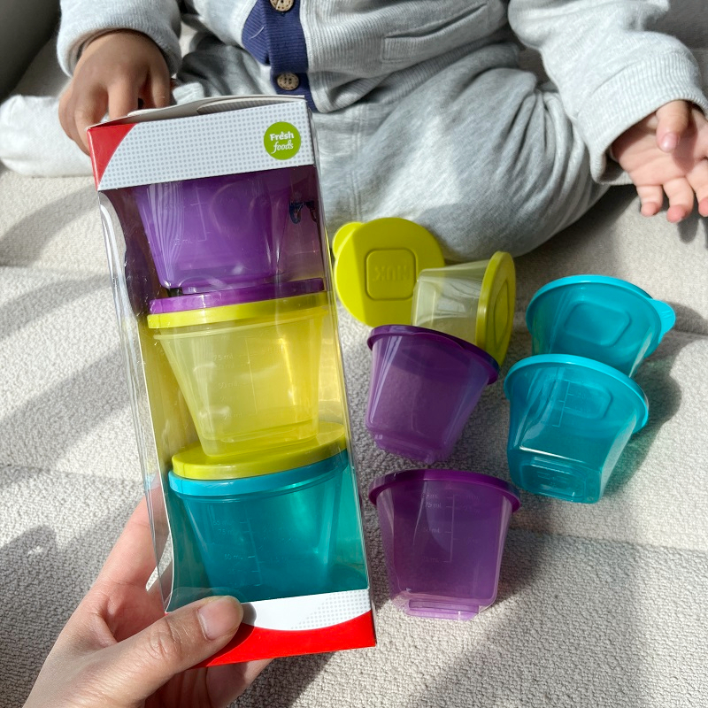 现货 德国原装进口NUK宝宝辅食盒婴儿冷冻保鲜辅食碗储存盒零食盒