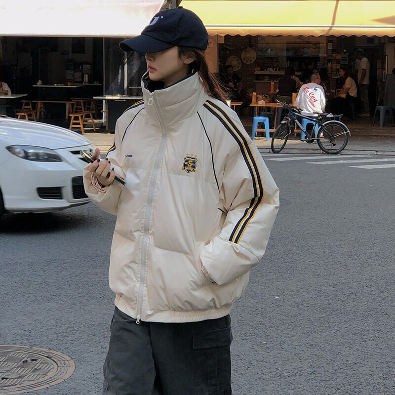 2026新款棉服女冬季复古宽松oversize学院风休闲百搭外套韩版棉衣