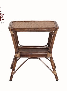 杭州印尼整装欧式天然藤圆正方形方茶几简约阳台书房客厅厂家直销