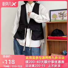 S1Y1肆意 Ozone Hole 立体口袋马甲日系外套百搭休闲男女情侣国潮